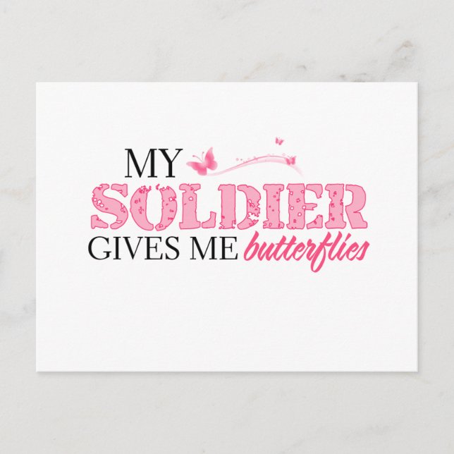 Butterflies Soldier Postkarte (Vorderseite)