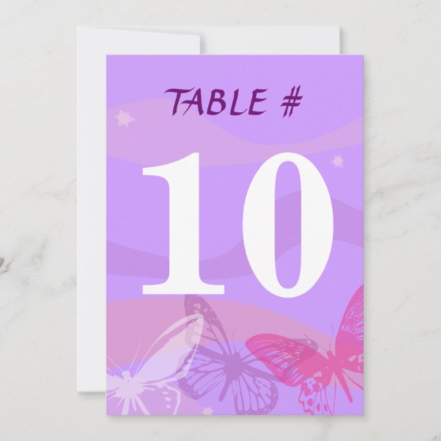 BUTTERFLIES & STARS Bat Mitzvah Einladung (Vorderseite)