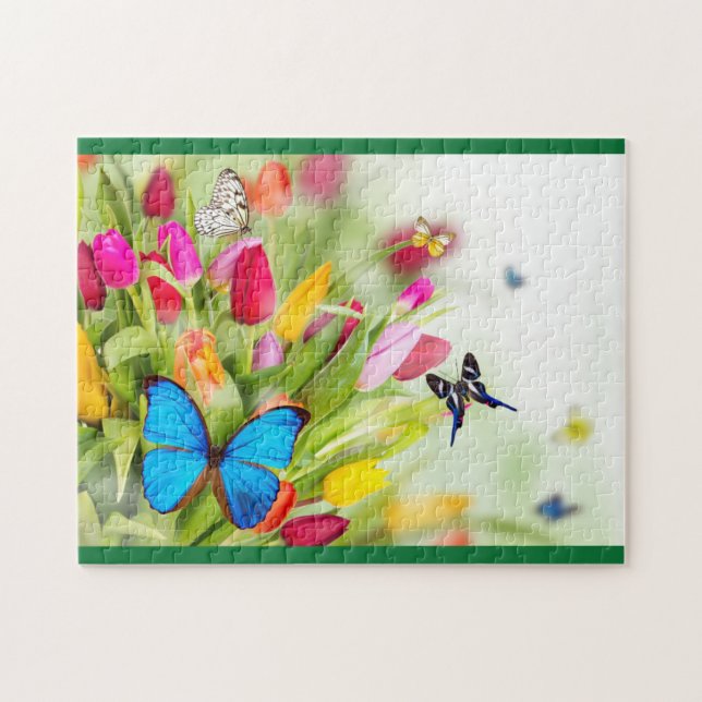 Butterflies & Tulpen-Puzzle Puzzle (Horizontal)