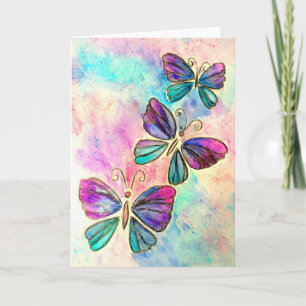 Butterflies Valentintagskarte mit benutzerdefinier Karte