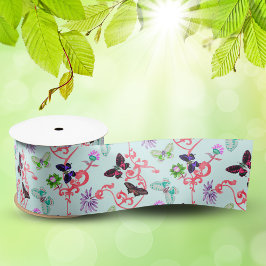 Butterflies William Morris Design Style Satinband