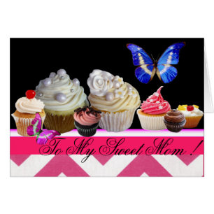 BUTTERFLIES YUMMY CUPCAKES SWEET MOTHER