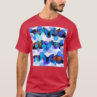 Butterfliesrebirth of a Butterfly with sequinsblue T-Shirt