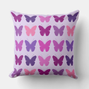 Butterfly 5x5 Pattern Pinks Lila Mauve Lilac Kissen