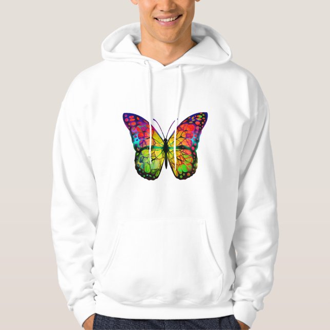 BÜTTERFLY ABSTRAKT HOODIE (Vorderseite)