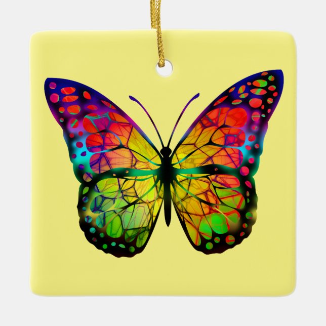 BÜTTERFLY ABSTRAKT KERAMIKORNAMENT (Vorderseite)
