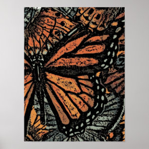 Butterfly abstrakte Kunst Poster