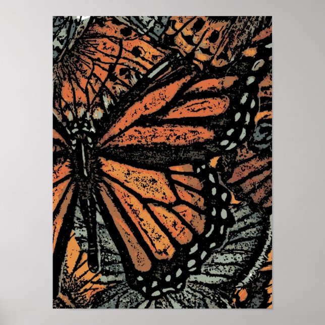 Butterfly abstrakte Kunst Poster (Vorne)