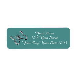 Butterfly-Adressetikett