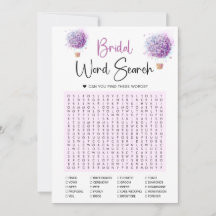 Butterfly Air Ballon Word Search Game Card