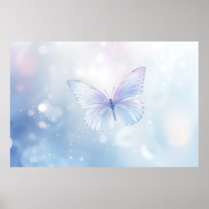 Butterfly Air Nature Serene Tranquil Poster