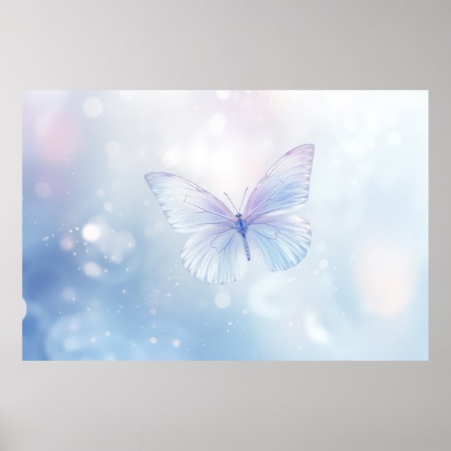 Butterfly Air Nature Serene Tranquil Poster (Vorne)