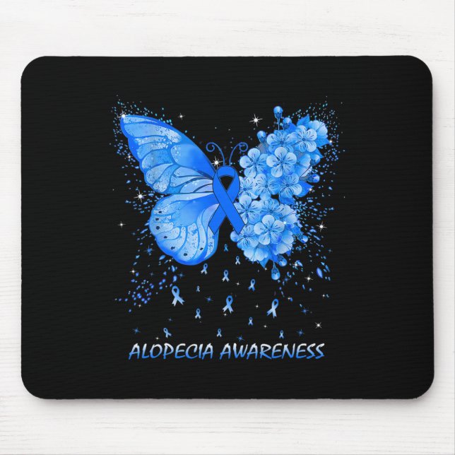 Butterfly Alopecia Sensibilisierungskampagne Mousepad (Vorne)