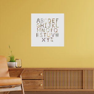Butterfly Alphabet for Nature Kinderzimmer - ABC Poster