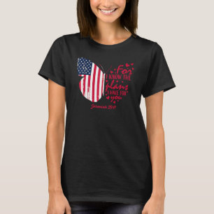 Butterfly American Flag Christlich Bible Vers 4. T-Shirt