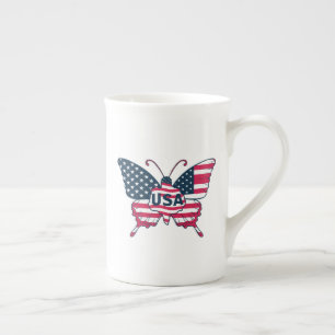 Butterfly American Flag Design-62616 Prozellantasse