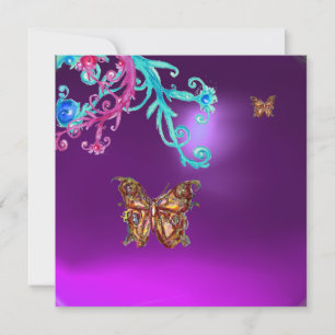 BUTTERFLY AMETHYST , lila blau hellrosa Einladung
