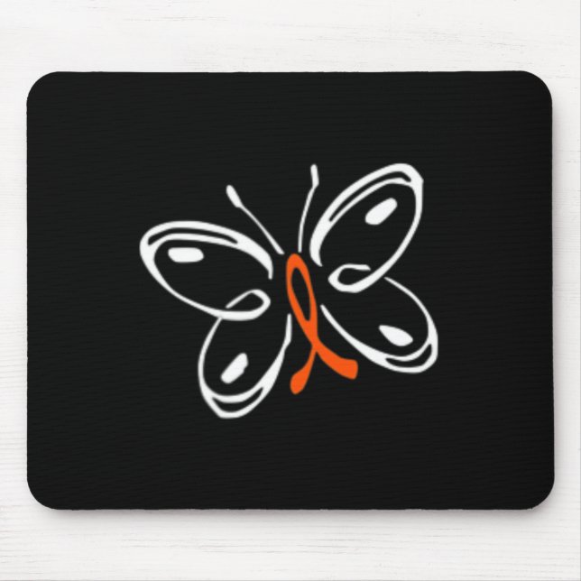 Butterfly Aml Leukemia Bewusstsein Mousepad (Vorne)