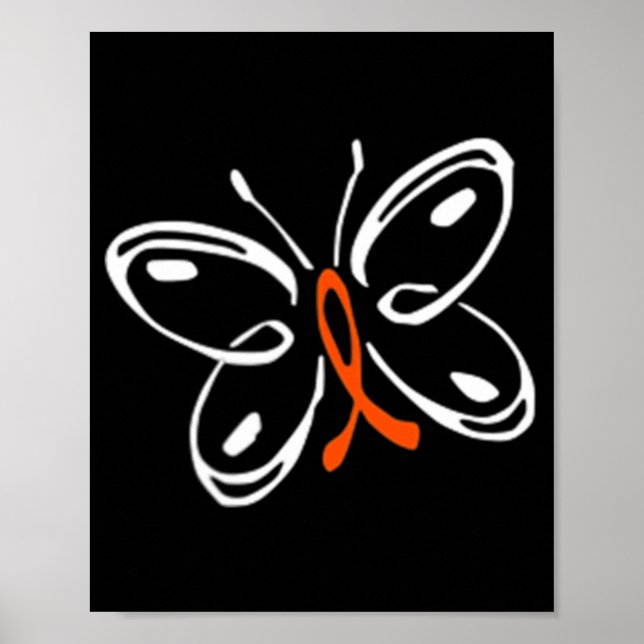 Butterfly Aml Leukemia Bewusstsein Poster (Vorne)