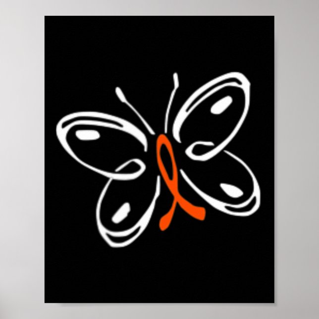 Butterfly Aml Leukemia Bewusstsein Poster (Vorne)