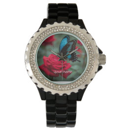 Butterfly and Roses - Beautiful  Armbanduhr
