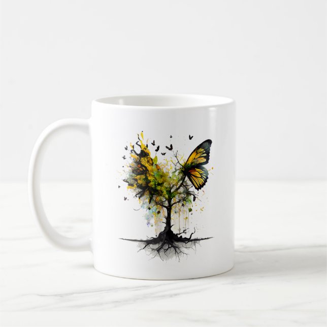 Butterfly Animal Creative Art Kaffeetasse (Links)