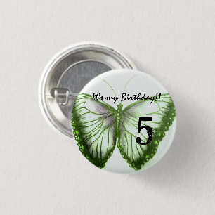Butterfly anpassen Es ist mein Geburtstag Button