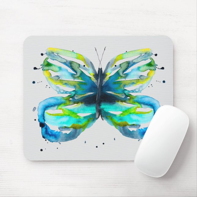 Butterfly Aquarell-Aquarell Mousepad (Mit Mouse)