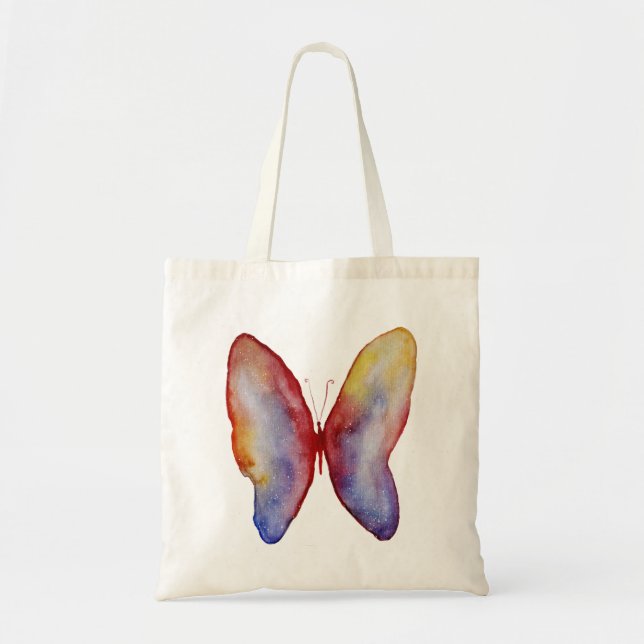 Butterfly Aquarell Art Budget Tasche (Vorne)