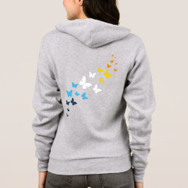 Butterfly AroAce Pride - AroAce Flag Colors Hoodie