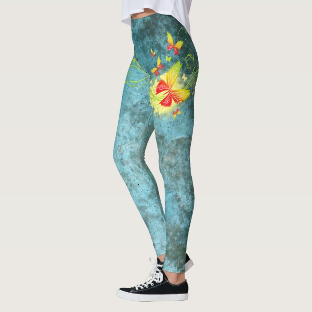 Butterfly Art 5A Bildoptionen Leggings (Links)