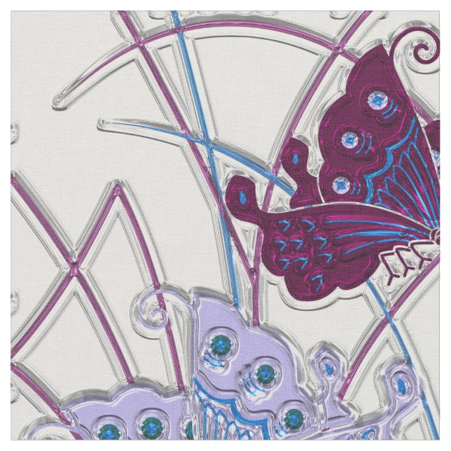 Butterfly Art 62A-62B Farboption Benutzerdefiniert Stoff (Nahaufnahme)