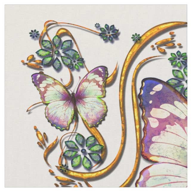 Butterfly Art 6B Custom Fabric Stoff (Nahaufnahme)