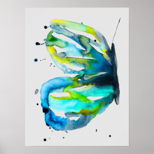 Butterfly Art Aquarell Poster