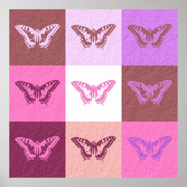Butterfly Art Graphic Design Poster (Vorne)