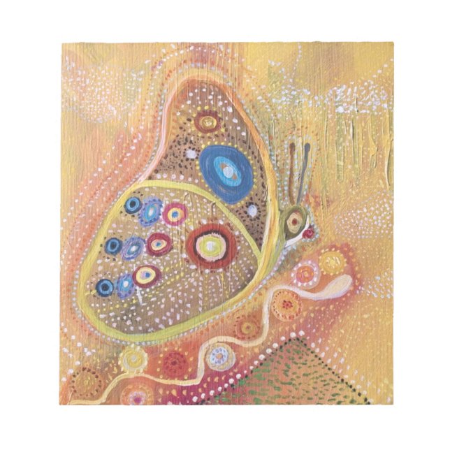 Butterfly Art Painting Notepad - 40 Seiten Notizblock (Vorderseite)