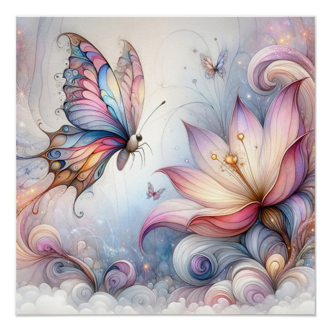 Butterfly Art Posters Dorm Zimmer Idee für Mädchen Poster (Vorderseite)