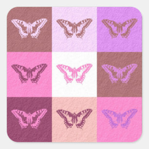 Butterfly Art Quadratischer Aufkleber