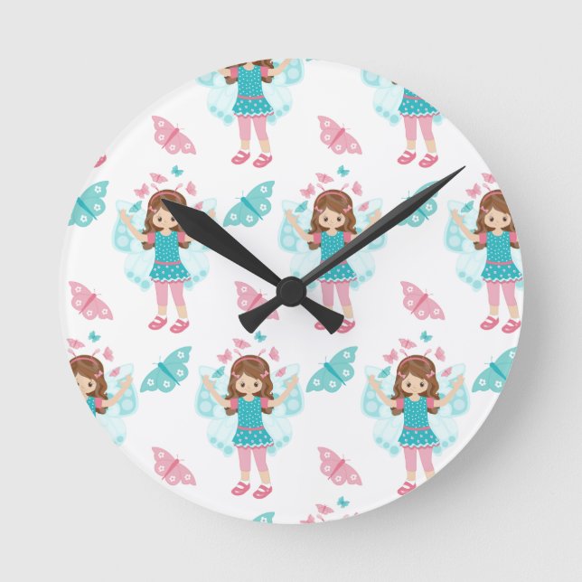 Butterfly Art Runde Wanduhr (Vorderseite)