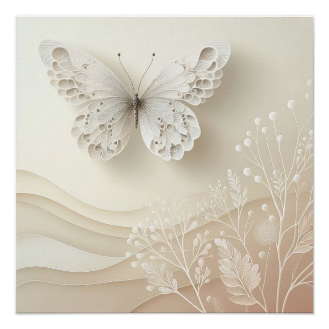 Butterfly Art Soft Palette Graphic Design Poster (Vorderseite)
