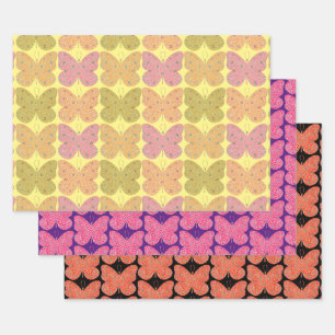 Butterfly Art Vintage Art Wrapper Geschenkpapier Set