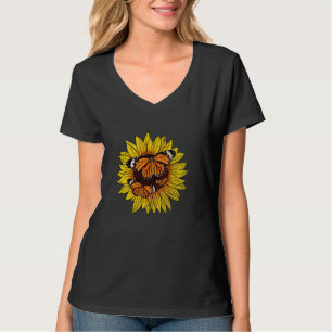 Butterfly Artist Florist Yellow Blume Sunshine Su T-Shirt