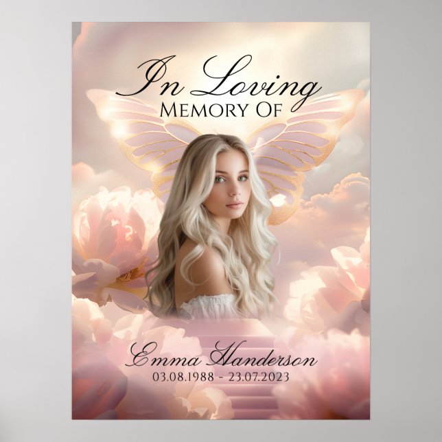 Butterfly Ascend Memorial Welcome Sign Poster (Vorne)