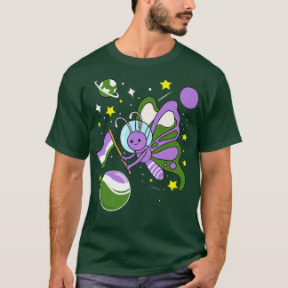 Butterfly Astronaut Genderqueer Pride T-Shirt