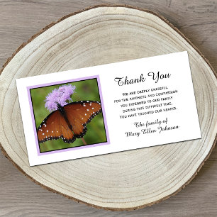 Butterfly auf Blume Beileid Danke