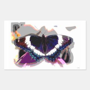 Butterfly-Aufkleber Rechteckiger Aufkleber