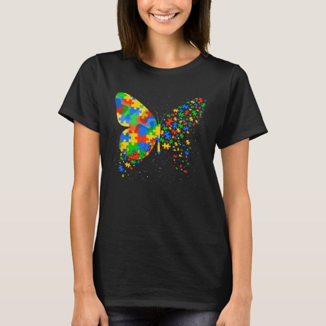 Butterfly Autism Awareness Men Women Kids Autism A T-Shirt (Vorderseite)