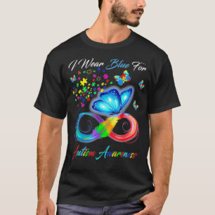 Butterfly Autismus ich trage Blau für Autismus Bew T-Shirt