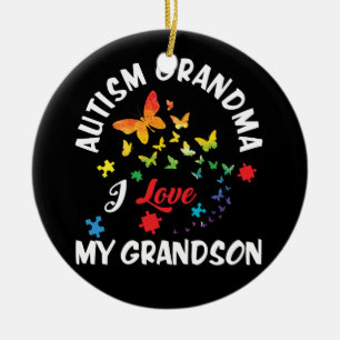 Butterfly Autismus Oma I Liebe Mein Enkel Keramik Ornament