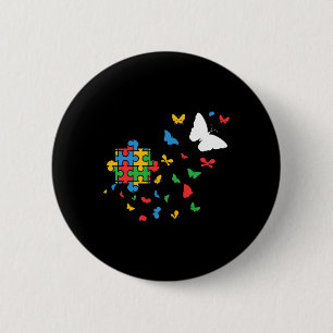 Butterfly Autismus Puzzle Autistic Autismus Bewuss Button